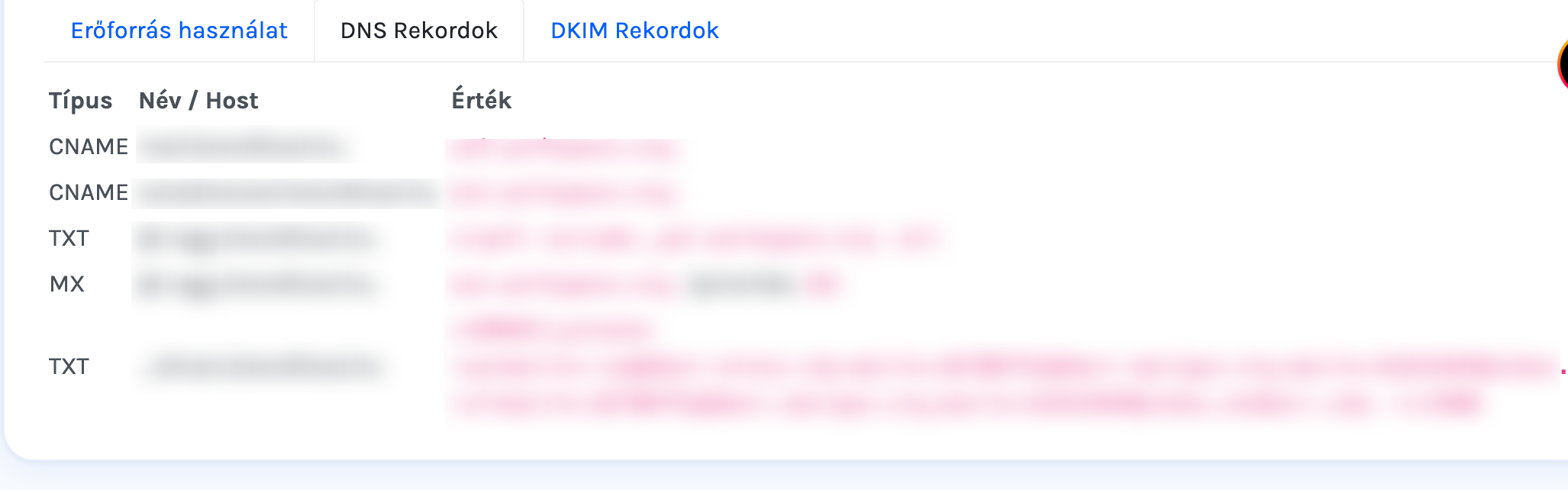 dns beállítások